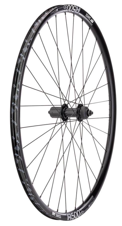 Quality Wheels Shimano/DT R500 Rear Wheel - 700, QR x 135mm, Center-Lock, Black, HG11 MTN, 32H - Rear Wheel - Shimano / DT R500 Rear Wheel