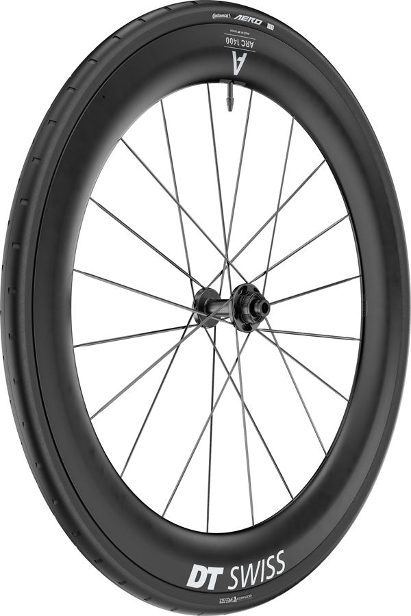 DT Swiss ARC 1400 DiCut 65 Front Wheel - 700, 12 x 100mm, Center-Lock, Black, WTS w/Aero 111 Tire MPN: WARC140AIDXCA27492 Front Wheel ARC 1400 DiCut Front Wheel