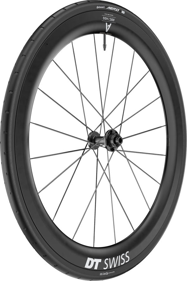 DT Swiss ARC 1400 DiCut 55 Front Wheel - 700, 12 x 100mm, Center-Lock, Black, WTS w/Aero 111 Tire MPN: WARC140AIDXCA27497 Front Wheel ARC 1400 DiCut Front Wheel
