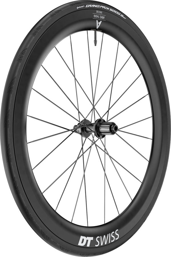 DT Swiss ARC 1400 DiCut 55 Rear Wheel - 700, 12 x 142mm, Center-Lock, HG11 Road/XDR, Ratchet EXP 36, Black, WTS w/Grand