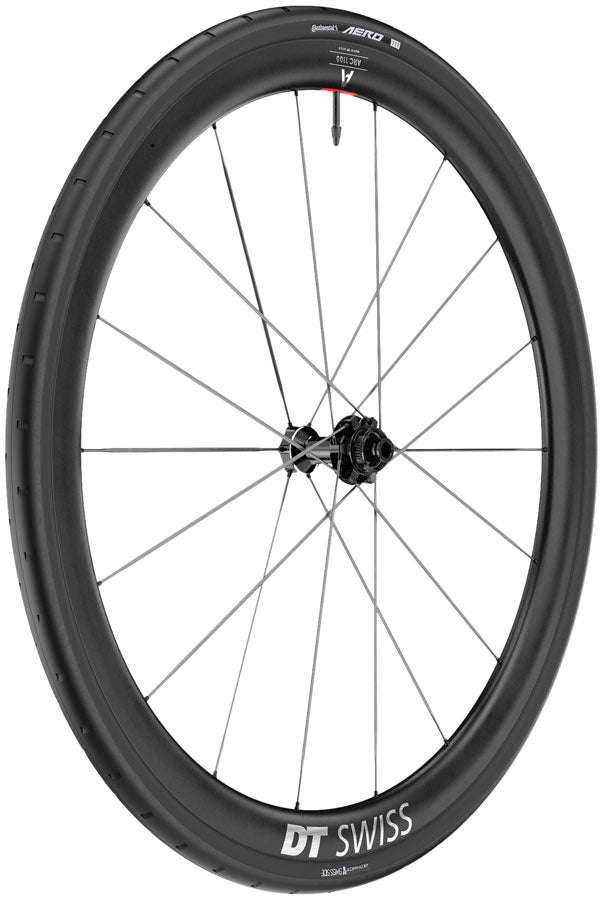 DT Swiss ARC 1100 Spline CS 38 Front Wheel - 700, 12 x 100mm, Center-Lock, Black, WTS w/Aero 111 Tire MPN: WARC110AIDXCA29409 Front Wheel ARC 1100 Spline CS 38 Front Wheel
