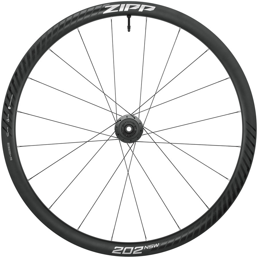 Zipp 202 NSW Rear Wheel - 700, 12 x 142mm, Center-Lock, Tubeless, Carbon, XDR, Black/Dark Gray, 20H, A1