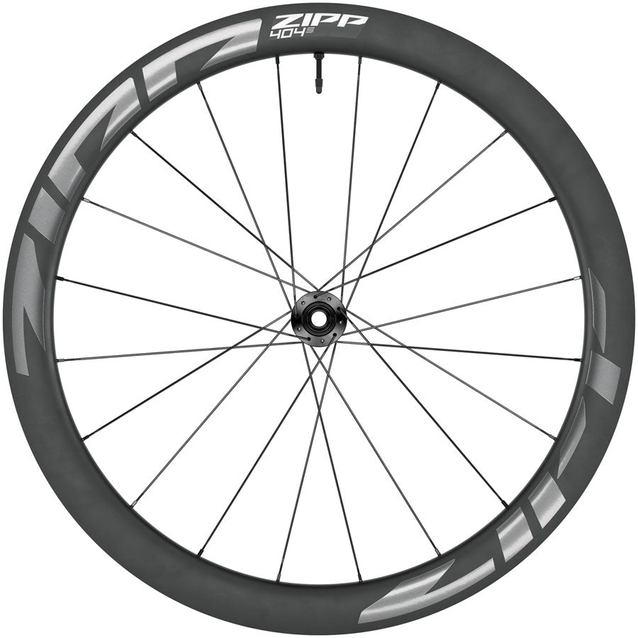 Zipp 404 S Front Wheel - 700, 12 x 100mm, Center-Lock, Tubeless, Carbon, Black/Dark Gray, 20H, A1 MPN: 00.1918.802.000 UPC: 710845931369 Front Wheel 404 S Front Wheel - A1
