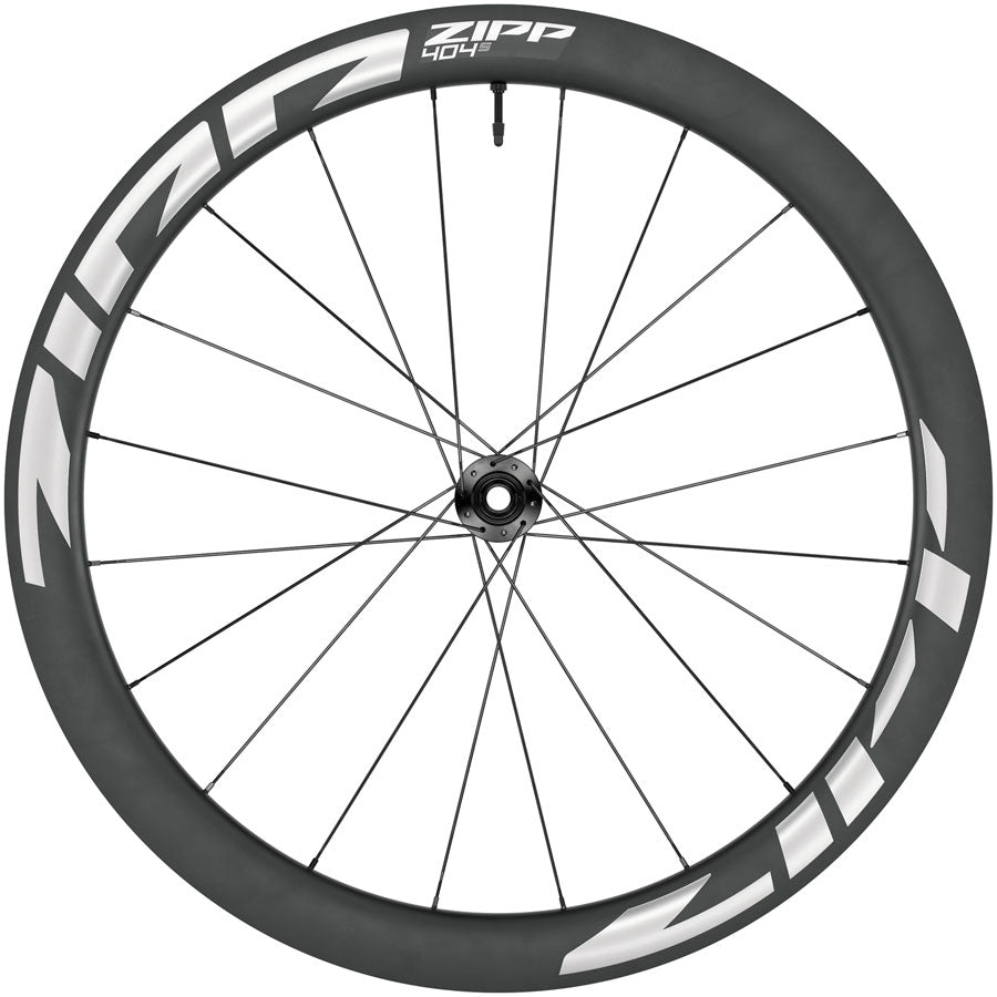 Zipp 404 S Front Wheel - 700, 12 x 100mm, Center-Lock, Tubeless, Carbon, Black/White, 20H, A1 MPN: 00.1918.802.002 UPC: 710845931376 Front Wheel 404 S Front Wheel - A1