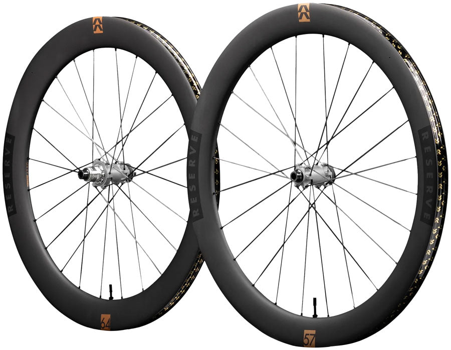 Reserve Wheels Reserve 57/64 SL Turbulent Aero Wheelset - 700, 12 x 100/12 x 142, Center-Lock, XDR/HG11, Carbon, Tune