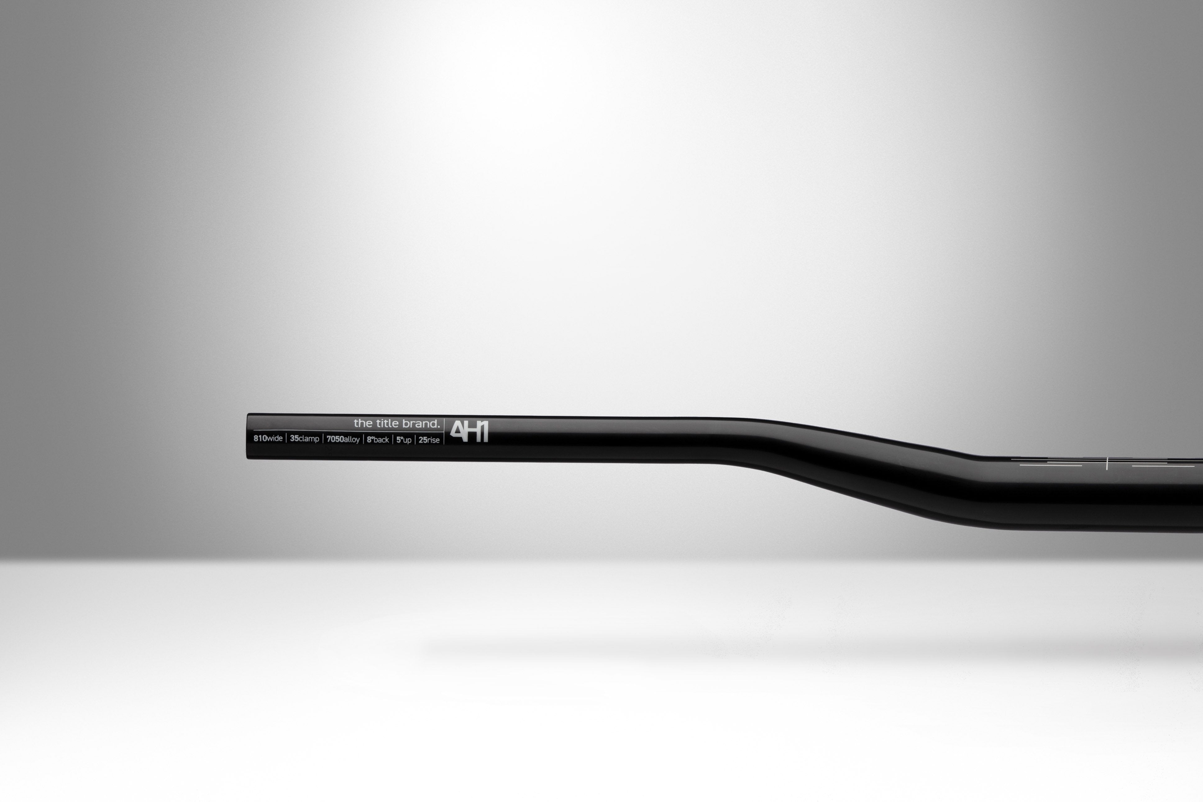 Title MTB AH1 Bars 35 Clamp - 38mm Rise Black Flat/Riser Handlebar