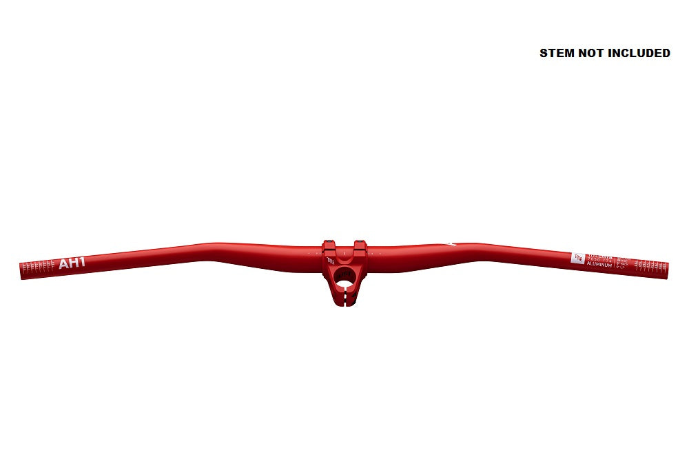 Title MTB AH1 Alloy Bars 35 Clamp - 38mm Rise Matte Red Flat/Riser
