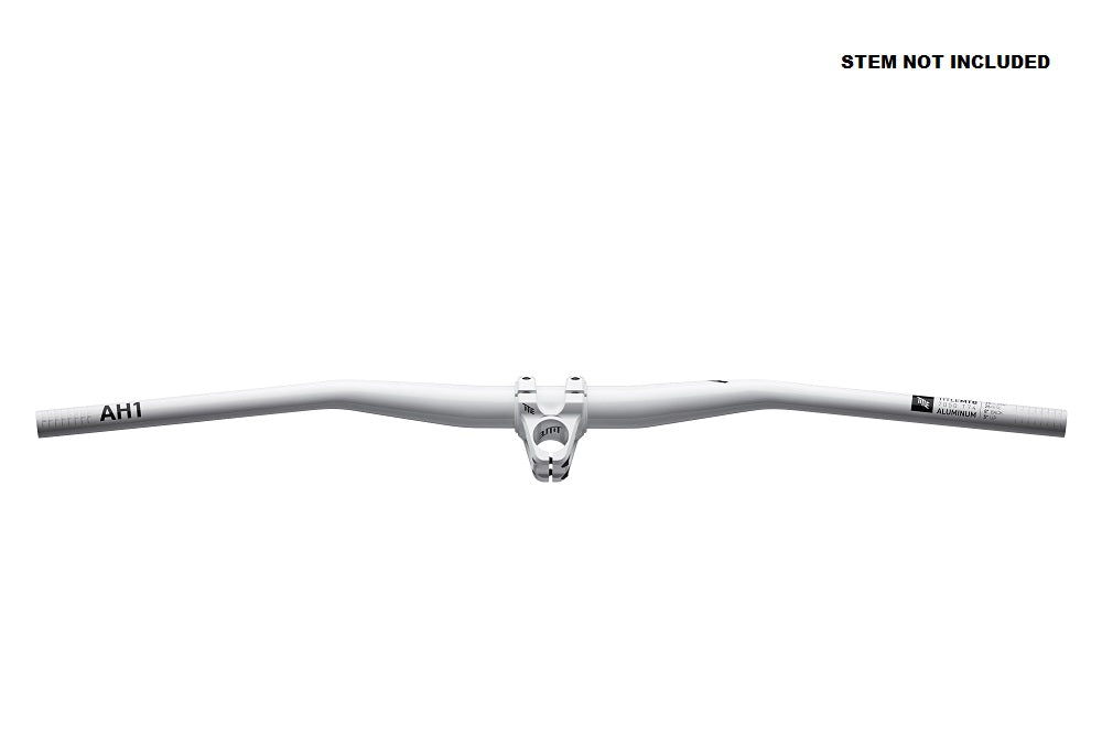 Title MTB AH1 Alloy Bars 35 Clamp - 25mm Rise Gloss White - Flat/Riser Handlebar - AH1