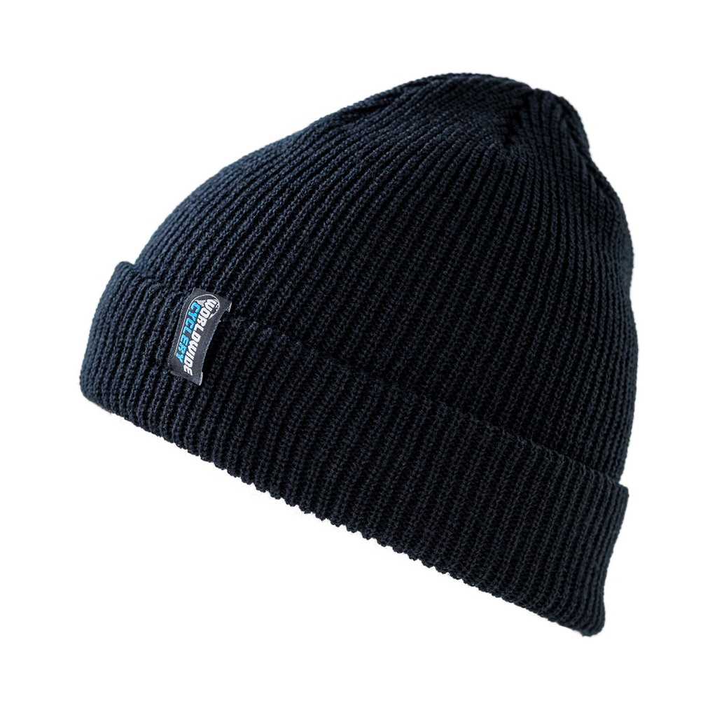 Worldwide Cyclery Logo Beanie - Black MPN: wwc-globe-beanie Caps and Beanies Label Beanie