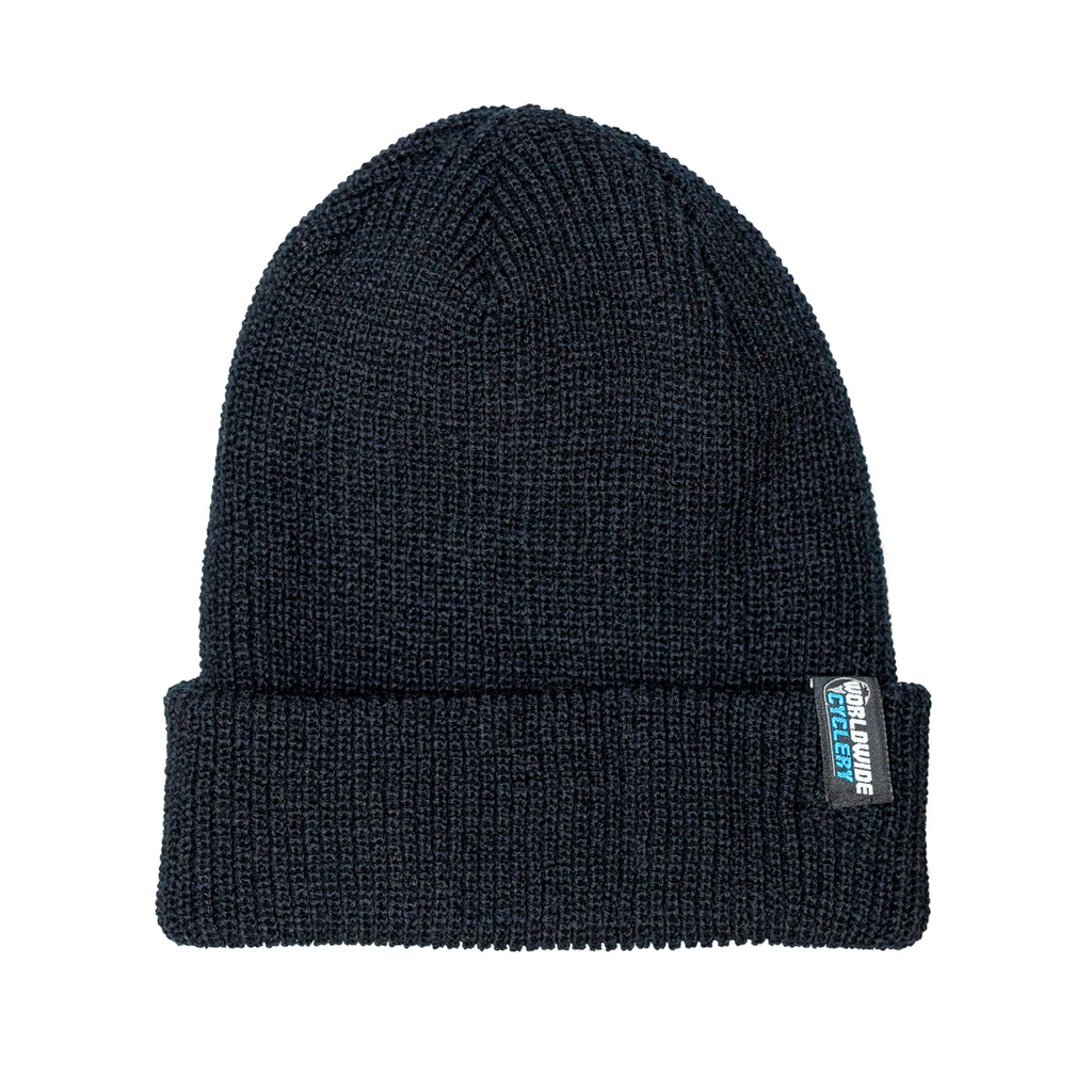 Worldwide Cyclery Logo Beanie - Black MPN: wwc-globe-beanie Caps and Beanies Label Beanie