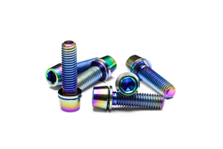 Trail One Components Titanium Stem Bolts Upgrade Kit - Rainbow MPN: 0016-Rainbow Stem Small Part Titanium Stem Bolt Upgrade Kit