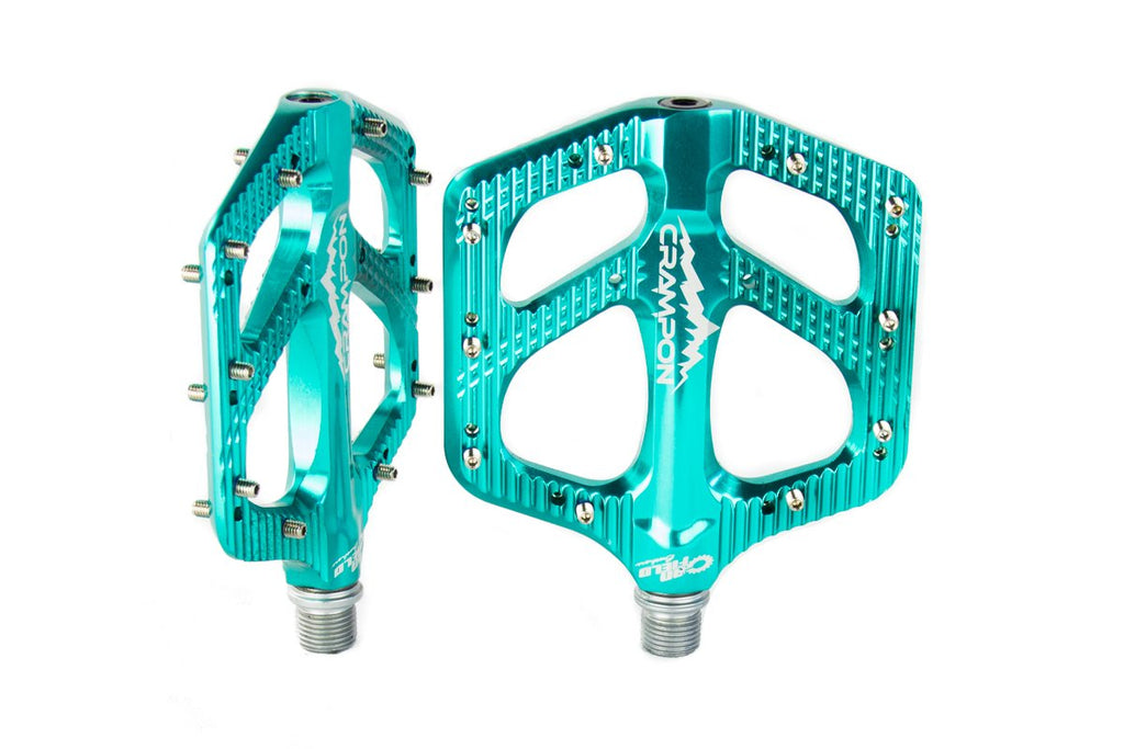 carbon fiber mountain bike pedals Canfield Bikes Crampon Mountain Pedals Turquoise Pedals Pedal Type