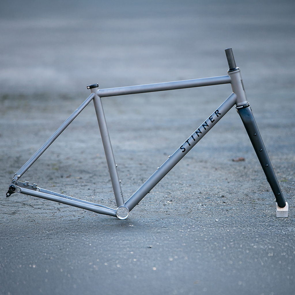 stinner gravel bike Stinner Refugio Podium Frameset, Black Logo Gravel Frame Mfg Size 56
