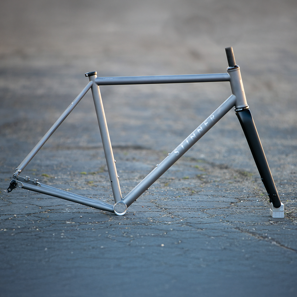 Stinner Refugio Podium Frameset, Polished Ti Logo Gravel Frame Refugio