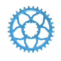 5Dev Classic Chainring, Teal, SRAM 3 Bolt, 32 Tooth, 3mm Offset MPN: CR-7075-32T-3W-16 UPC: 850042201466 Direct Mount Chainrings Classic Chainring