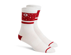 Crank Brothers Icon MTB Socks, LG/XL, White / Red Splatter MPN: 81263 UPC: 641300812636 Sock Icon MTB Socks