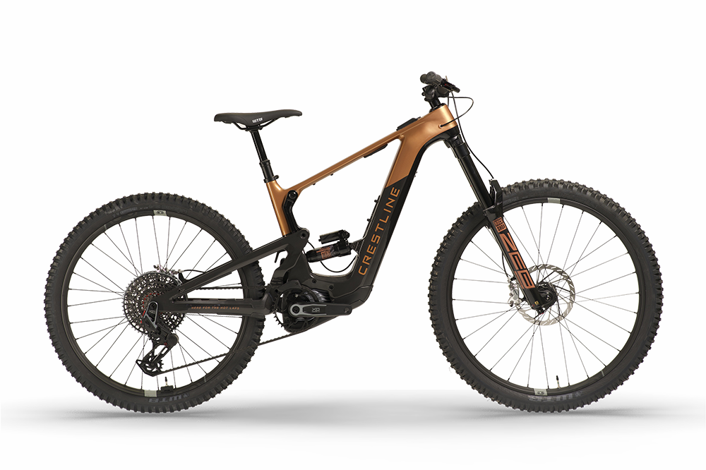 Crestline RS 75/50 E-Bike, Sram XO T-Type Build, Bosch CX-R Motor, Black/Copper, 29" E-Mountain Bike RS75/50