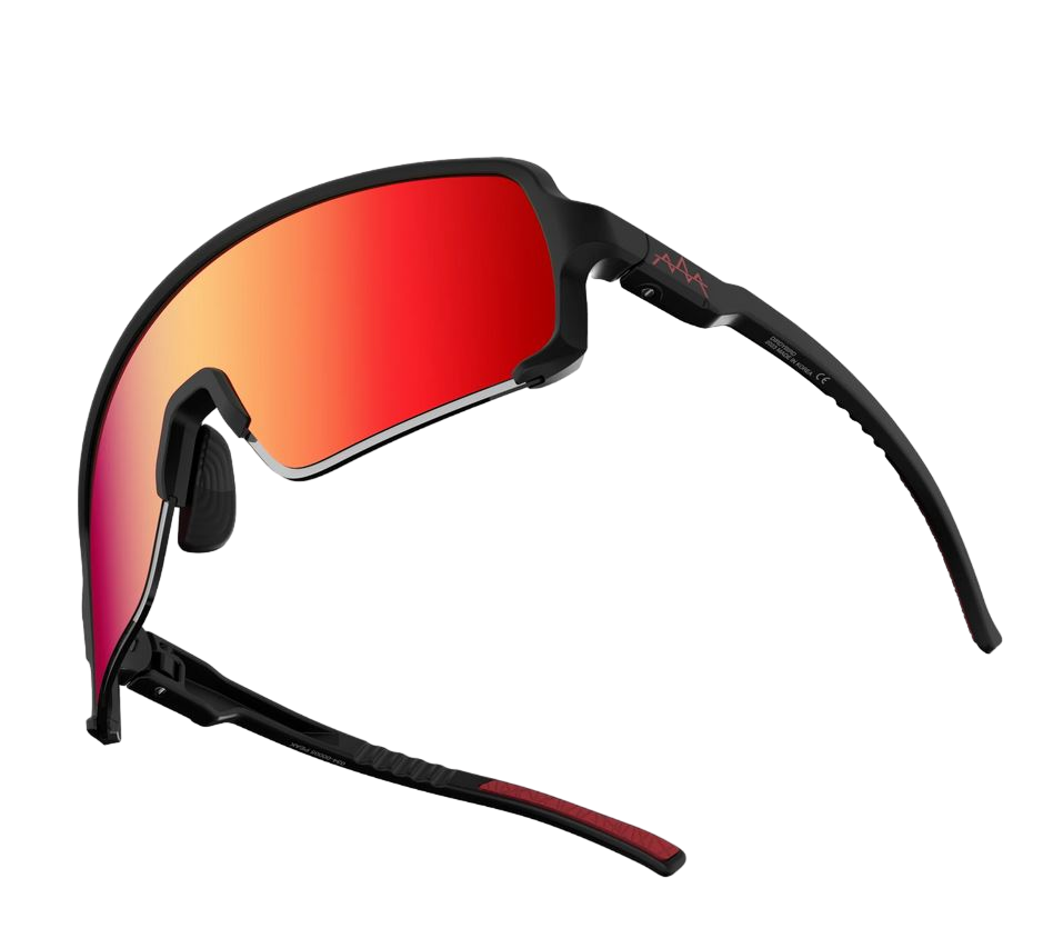 Dirdy Bird Peak Sunglasses Stealth Black, Active Inferno - Sunglasses - Peak