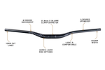 Trail One Components The Crockett Alloy Handlebar 35mm Diameter - 35mm Rise - Flat/Riser Handlebar - Crockett Alloy
