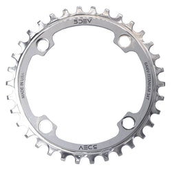 104 BCD Titanium Chainrings, 32T, Raw/Silver MPN: CRT-32T-104BCD-T51 UPC: 850054022219 Chainrings & Guards CRT-32T-104BCD-T51
