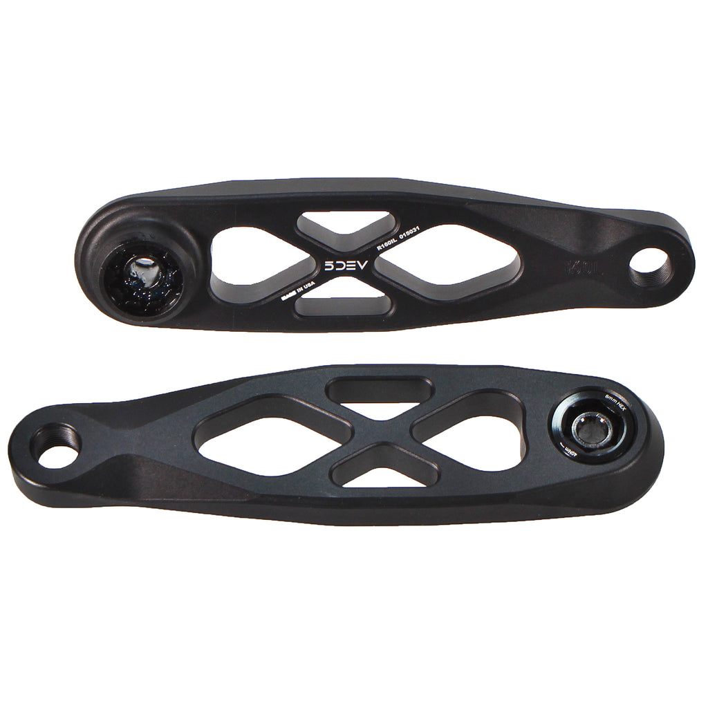 R-Spec eCranks, ISIS Spline Drive, 160mm, Black
