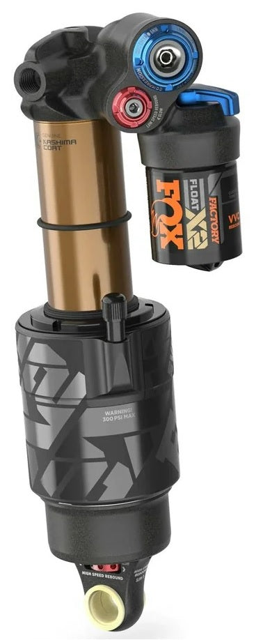 FOX FLOAT X2 Factory Rear Shock - Trunnion Metric, 185 x 50 mm, 2-Position Lever, Kashima Coat MPN: 979-01-126 UPC: 821973478784 Rear Shock Float X2 Factory Rear Shock