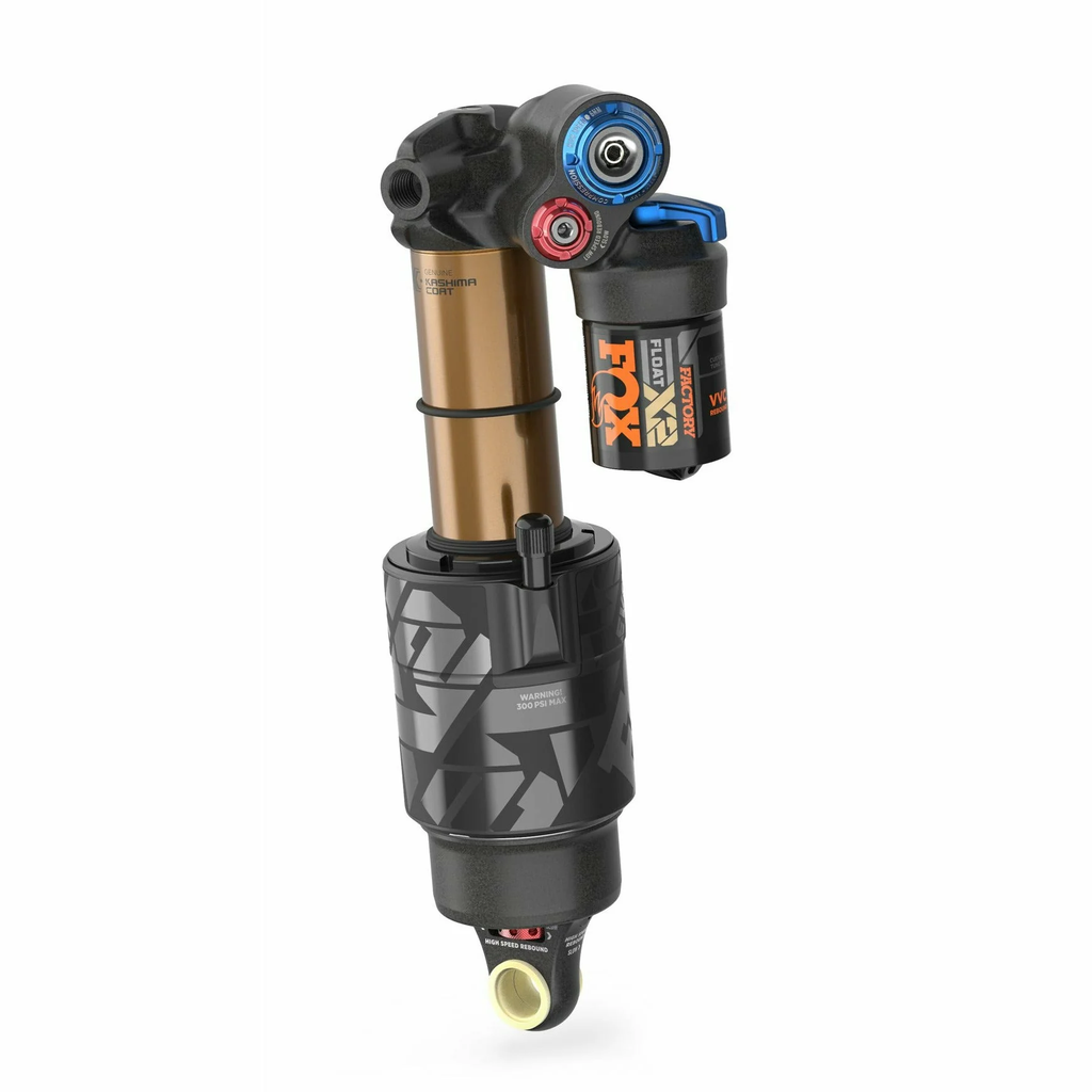 FOX FLOAT X2 Factory Rear Shock - Trunnion Metric, 185 x 50 mm, 2-Position Lever, Kashima Coat