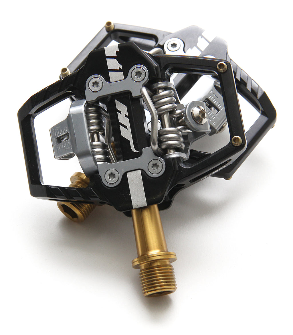 ht m1t pedals HT Components T1 Trail Pedals - Ti - Black Clipless with Cleats Pedals