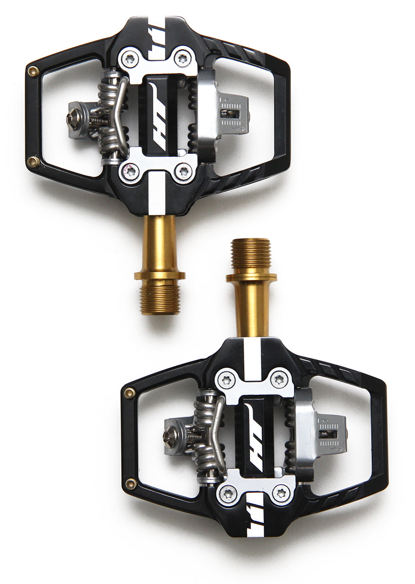 ht m1 pedals HT Components T1 Trail Pedals - Ti - Black Clipless with Cleats Pedals