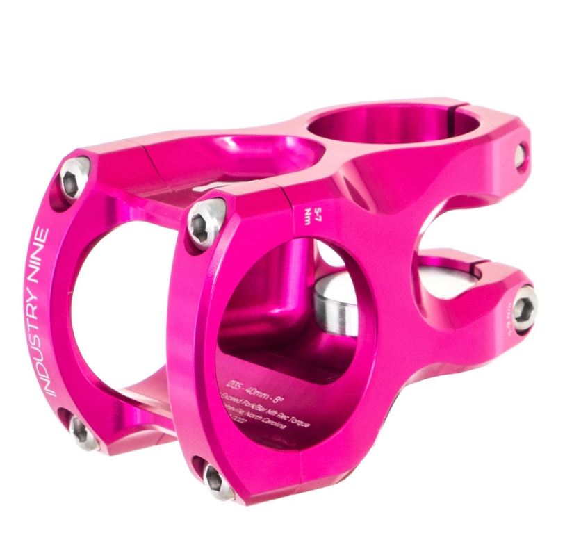 NINE INDUSTRIES A35 ステム 青/ピンク 35mm Industry Nine A35 Stem – Thunder Mountain Bikes
