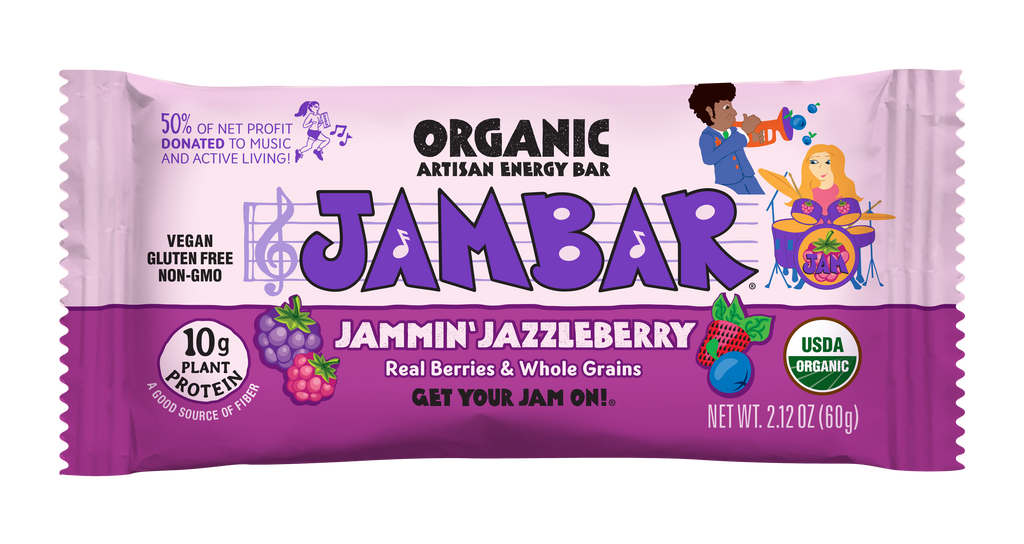 Jambar Jammin Jazzleberry - 12 Bar Box - Bars - Energy Bar