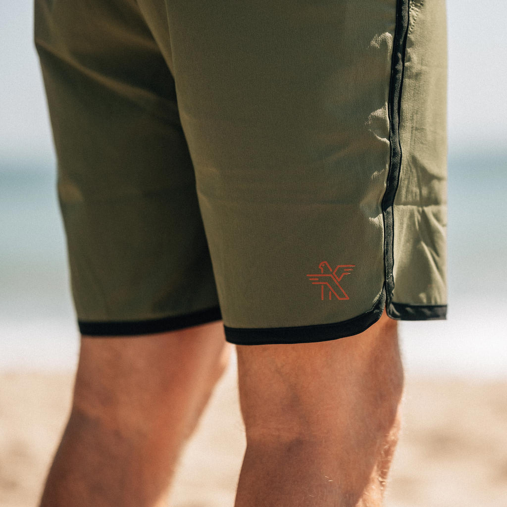 KETL Mtn Alpine Dip-N-More 7" Boardshorts - Quick Dry, Rear Zipper Pocket Men's Swim Trunks Made For Travel Green Men's - Short/Bib Short - Alpine Dip-N-More 7.5" Board Shorts