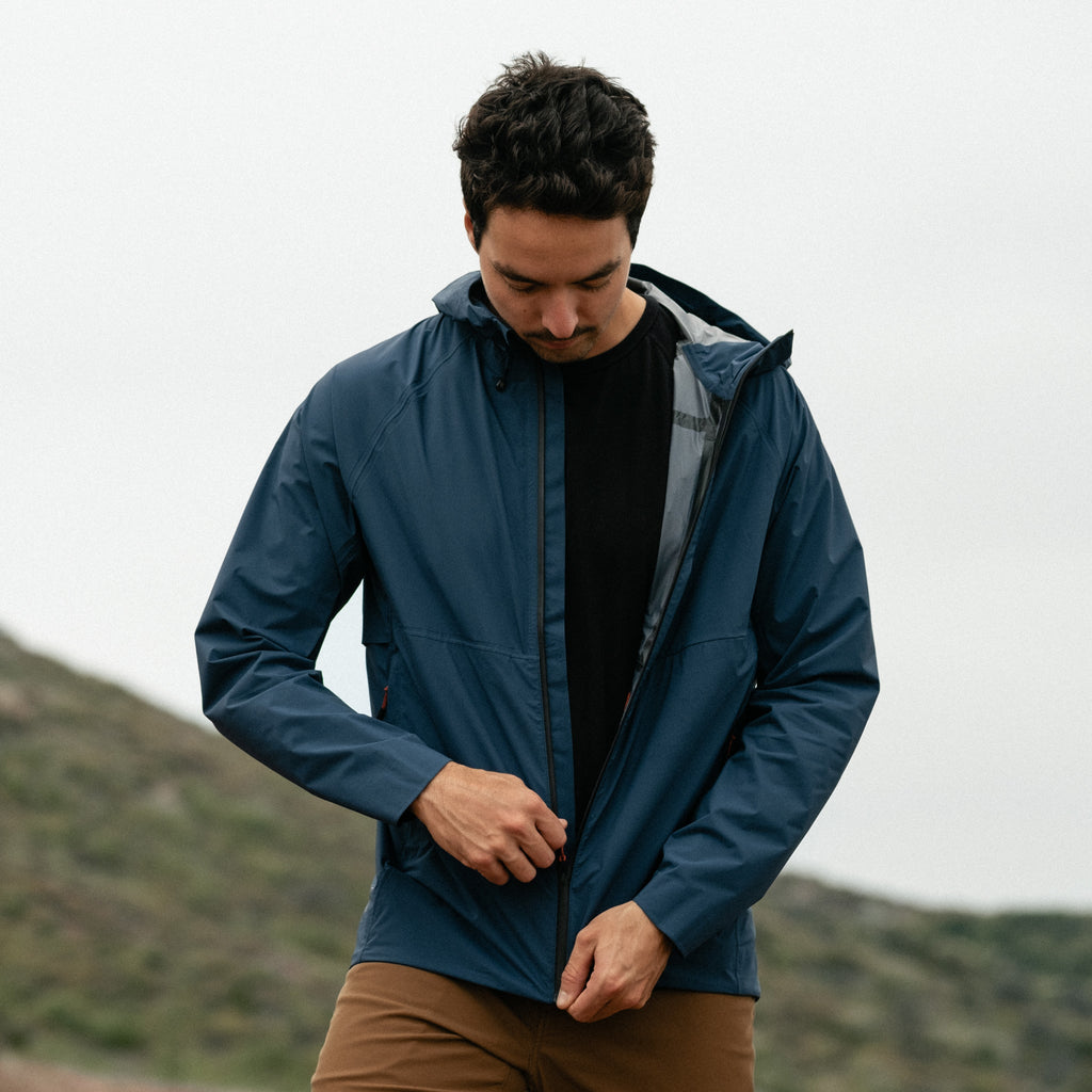 KETL Mtn BodBrella Lightweight Rain Jacket - Waterproof, Breathable, Packable Men's Stretchy Shell Blue - Jackets - BodBrella Rain Jacket