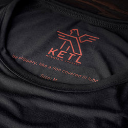 KETL Mtn Departed Featherweight Performance Travel Tee - Men's Athletic Lightweight Packable Long Sleeve Shirt Black - T-Shirt - Departed Featherweight Performance Tee (LS)