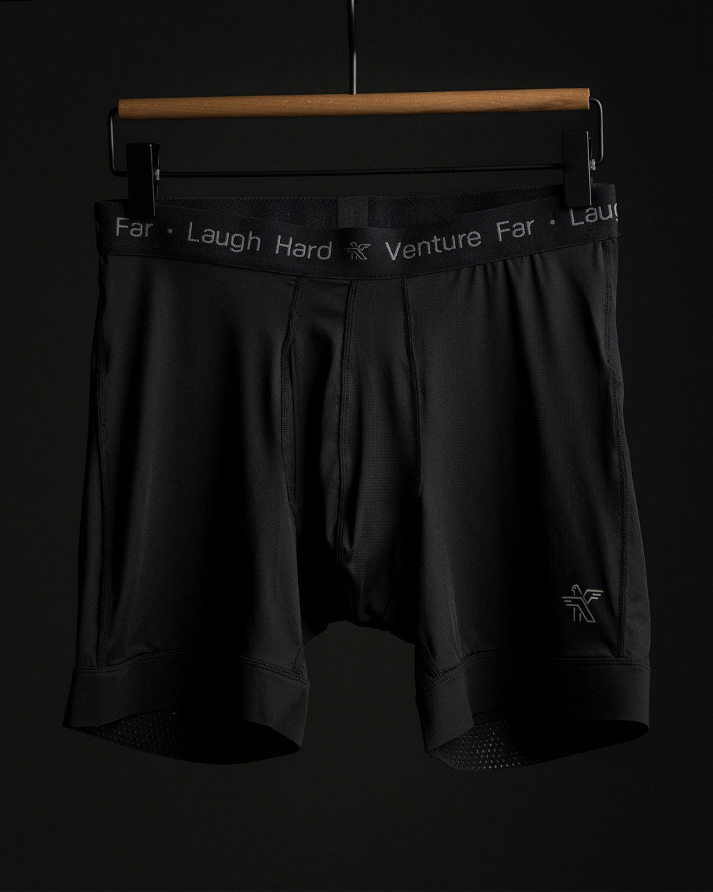 KETL Mtn Egg Cradle Boxer Briefs 5" - Men's Lightweight, Breathable Black