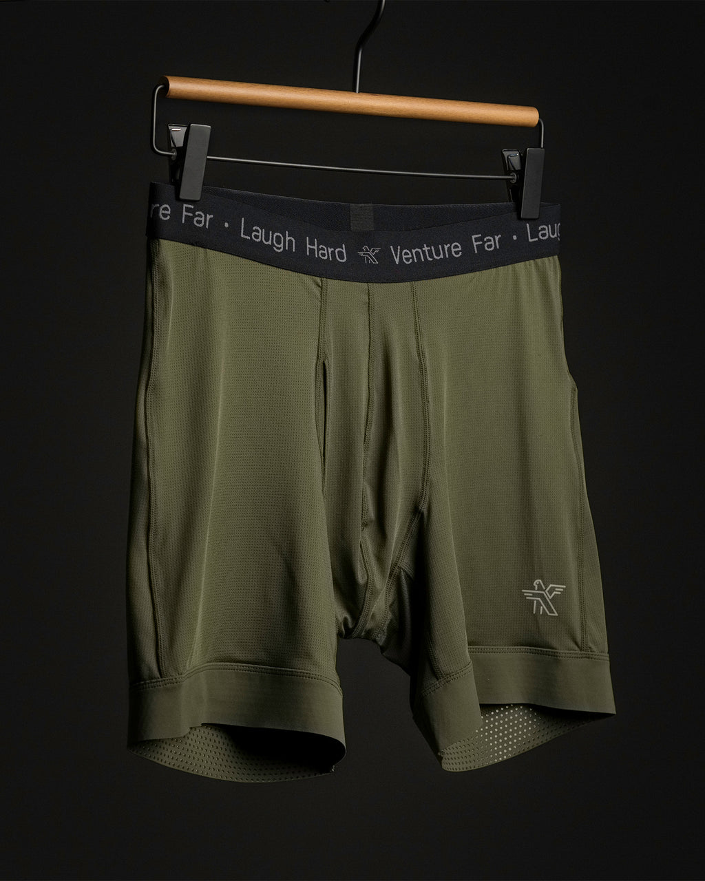 KETL Mtn Egg Cradle Boxer Briefs 5" - Men's Lightweight, Breathable Green