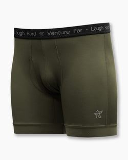 KETL Mtn Egg Cradle Boxer Briefs 5" - Men's Lightweight, Breathable Green Bottom Egg Cradle Boxer Briefs 5"