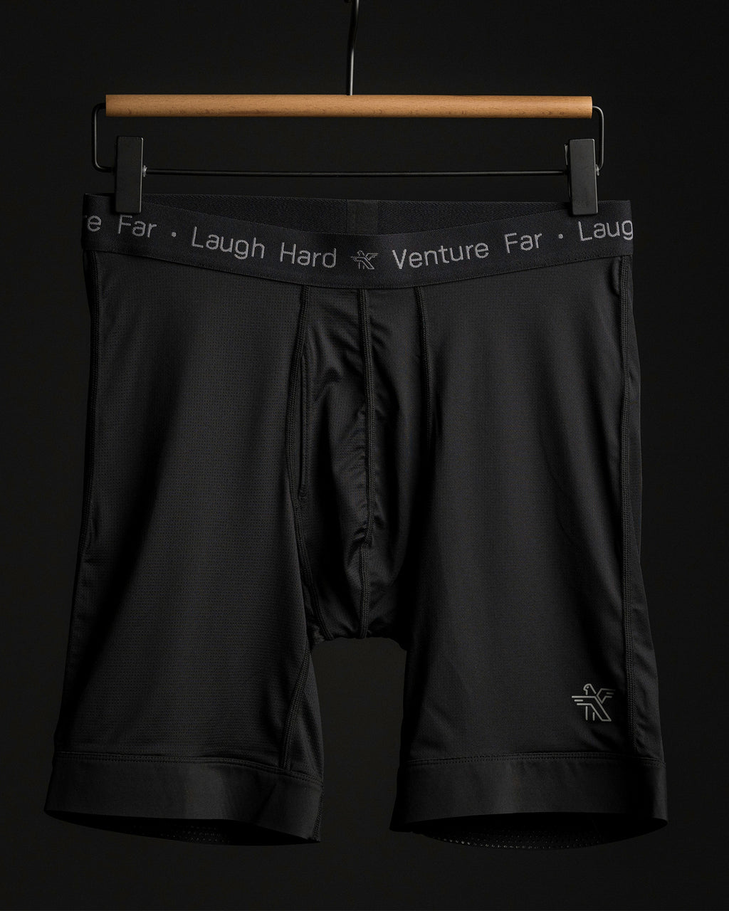 KETL Mtn Egg Cradle Boxer Briefs 8" - Men's Lightweight, Breathable Black - Bottom - Egg Cradle Boxer Briefs 8"