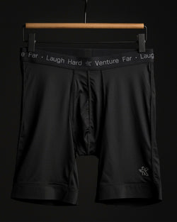 KETL Mtn Egg Cradle Boxer Briefs 8" - Men's Lightweight, Breathable Black - Bottom - Egg Cradle Boxer Briefs 8"