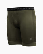 KETL Mtn Egg Cradle Boxer Briefs 8" - Men's Lightweight, Breathable Green Bottom Egg Cradle Boxer Briefs 8"