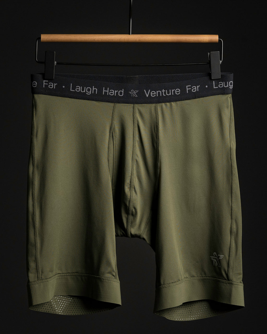 KETL Mtn Egg Cradle Boxer Briefs 8" - Men's Lightweight, Breathable Green - Bottom - Egg Cradle Boxer Briefs 8"