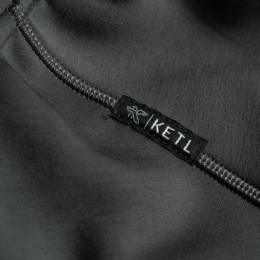 KETL Mtn Folly Active Travel Hoodie - Zipper Pockets, Stretchy, Breathable - Men's Zip-Up V.2 Grey