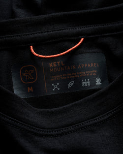 KETL Mtn Lost Boys Merino Long Sleeve Top - VF Series Black Men's