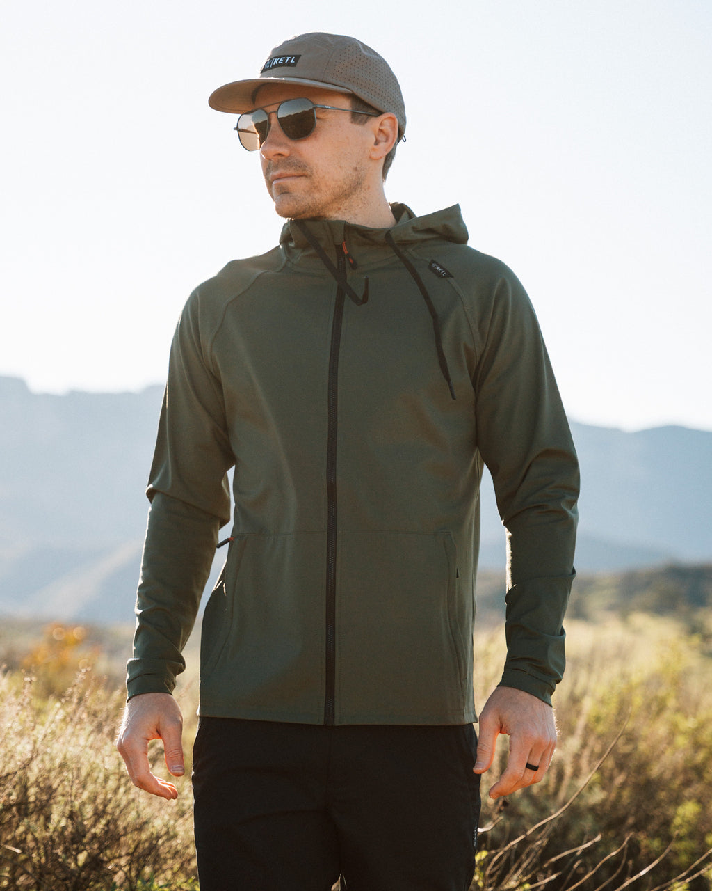 KETL Mtn MilesBound Travel Zip Up Hoodie Green Men's - Sweatshirt/Hoodie - Milesbound Travel Hoodie (Zip-Up)