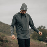 KETL Mtn Folly Active Travel Hoodie - Zipper Pockets, Stretchy, Breathable - Men's Pullover V.2 Grey - Sweatshirt/Hoodie - Folly Microfleece Active Hoodie V.2 (Pullover)