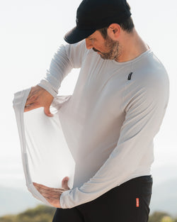 Ketl Mtn Nofry Sun Shirt Long Sleeve - SPF/UPF 30+ Sun Protection Shirt Lightweight For Summer Travel - Cloud Men's - T-Shirt - Nofry Sun Shirt LS