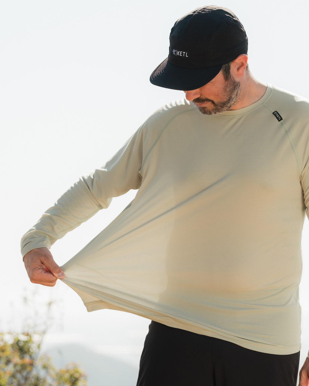 Ketl Mtn Nofry Sun Shirt Long Sleeve - SPF/UPF 30+ Sun Protection Shirt Lightweight For Summer Travel - Sage Men's - T-Shirt - Nofry Sun Shirt LS