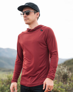 KETL Mtn Nofry Sun Hoodie Burgundy Men's - Sweatshirt/Hoodie - Nofry Sun Hoodie
