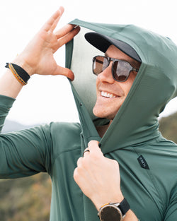 KETL Mtn Nofry Sun Hoodie Green Men's Sweatshirt/Hoodie Nofry Sun Hoodie