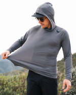 KETL Mtn Nofry Sun Hoodie Grey Men's - Sweatshirt/Hoodie - Nofry Sun Hoodie